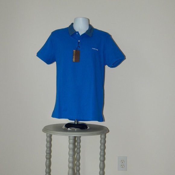 ROBERTO CAVALLI EMBROIDERED LOGO PIQUE POLO SHIRT - Picture 3 of 7